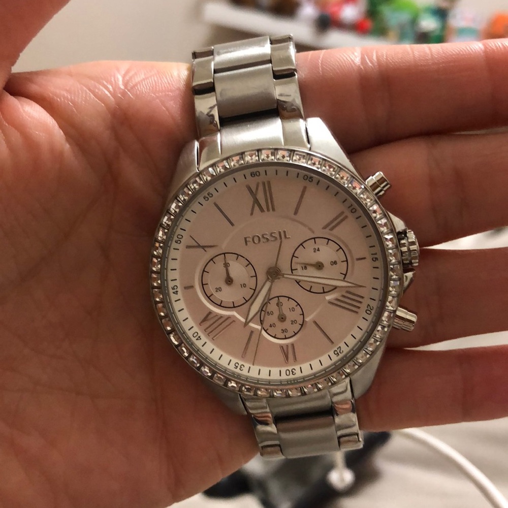 Silver Fossil watch